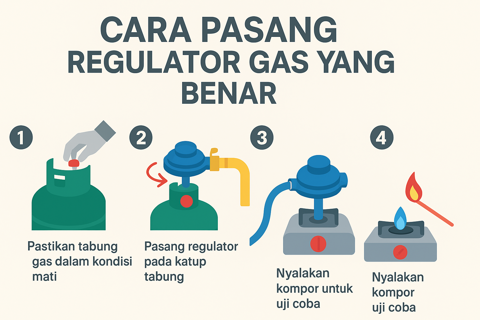 Cara Pasang Regulator Gas