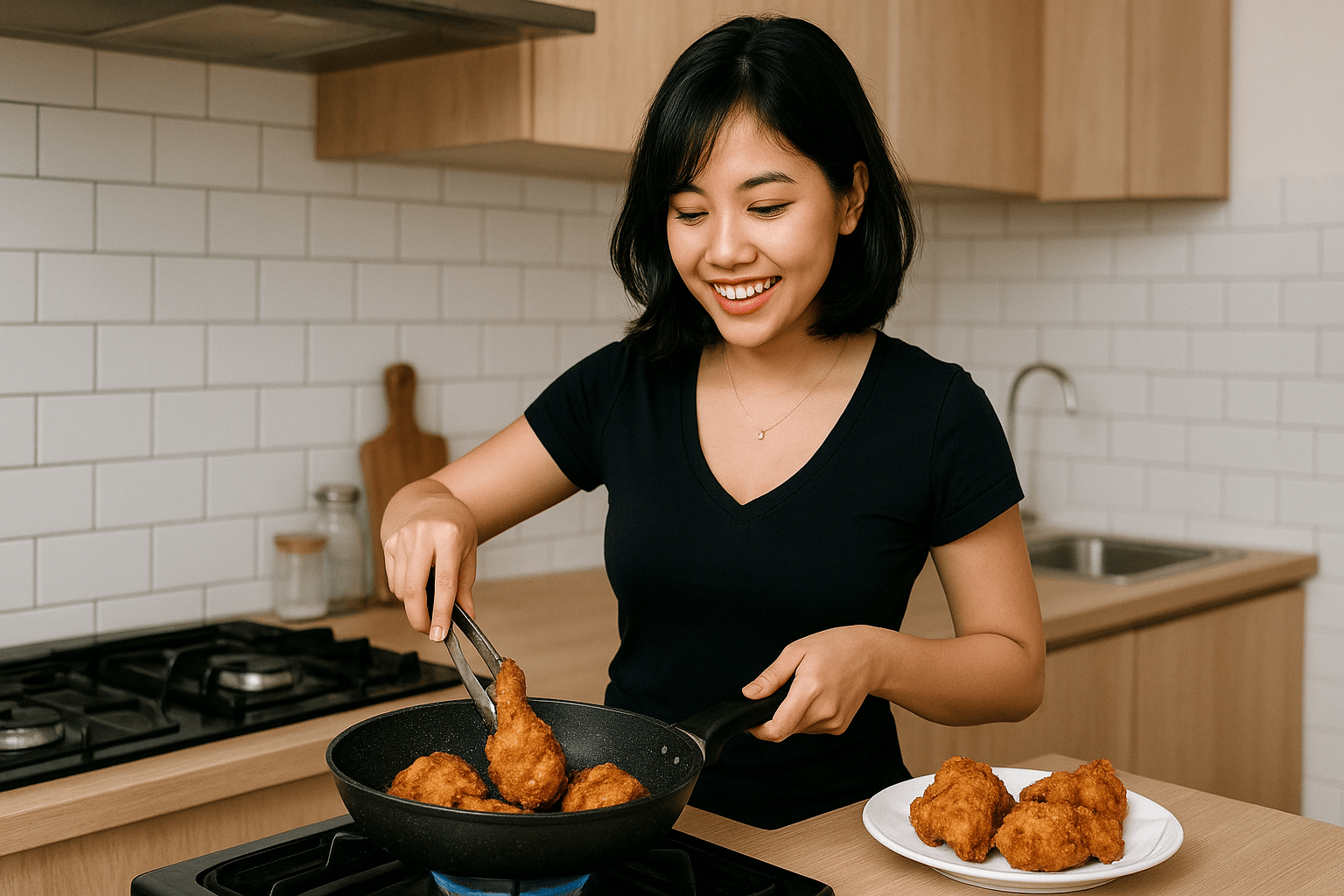 Perbedaan rasa api besar dan api kecil ayam goreng