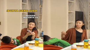 Ayu Dewi membangunkan anak sahur saat Ramadan dengan berbagai cara karena anak susah bangun pagi